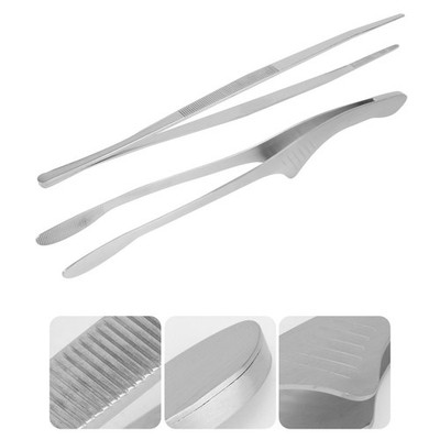2pcs Multipurpose Lebensmittelzangen Edelstahl -Buffet Futterklammern Grillclips