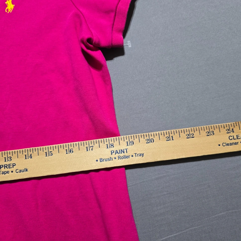 Ralph Lauren Dress Womens Large Short Sleeve Collared tShirt Classic pink logo - Image 4 of 4