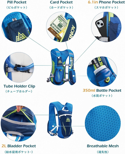 Hydration Pack Backpack 5.5L Trail Running Hydration Vest for Men Women - Picture 3 of 12
