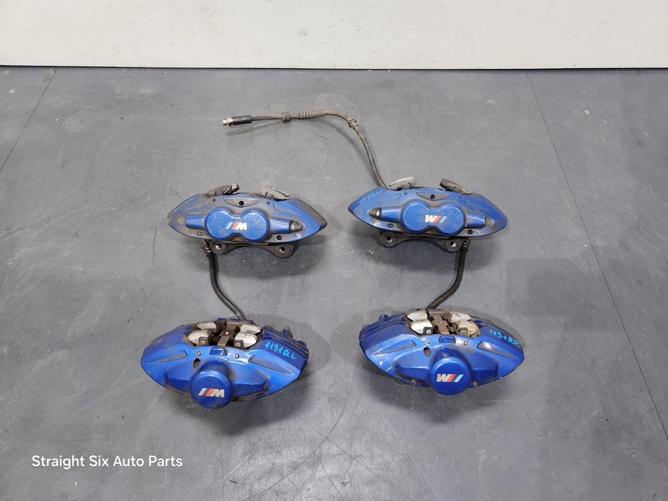 ✅14-20 OEM BMW F22 F23 M235i M240i Front Rear Brake Calipers Brembo SET Blue 72k - Image 3 of 4