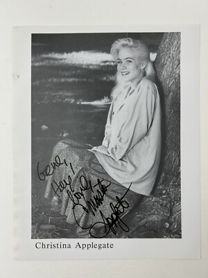 Christina Applegate Signed Autographed B&W 8x10 Photo Full Early ...