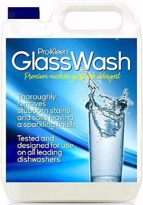 PRO-KLEEN Prokleen Glasswash Liquid Detergent Dish Washer Machine Club Pub Restaurants 5L