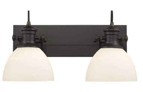 Golden Lighting 3118-BA2 RBZ-OP Hines - 2 Light Bath Vanity-8.38 Inches Tall and - Picture 1 of 5