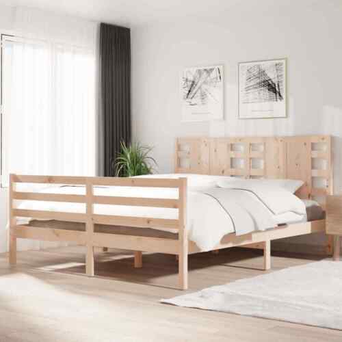 Bed Frame Solid Wood Pine 180x200 cm 6FT Super King