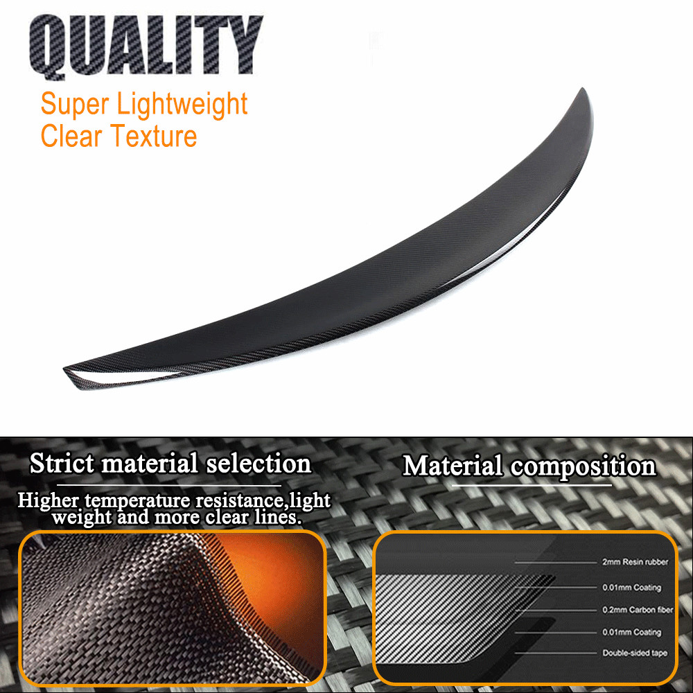 Fit for Maserati GranTurismo Coupe 2012-14 REAl Carbon Rear Trunk Spoiler Wing