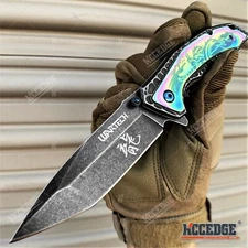 8" Tactical Knife Pocket Knife 3.5" Blade Survival Knife Dragon Folding Knife