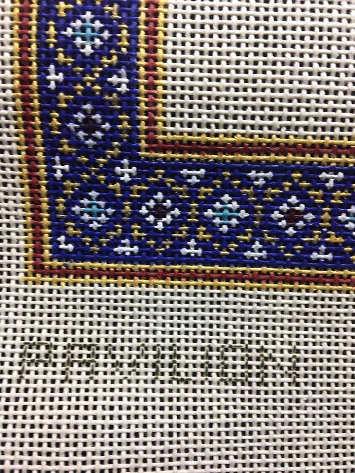 Lois Caron Pavilion Purse Needlepoint Canvas with threads 13 mesh 9"x18" - Image 2 of 4