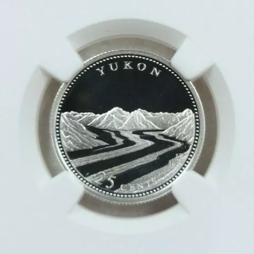 1992 CANADA SILVER 25 CENTS S25C YUKON NGC PF 69 ULTRA CAMEO