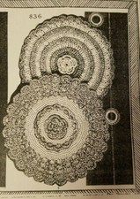 836 Vintage ROSE PETAL POTHOLDERS X 2, Pattern to Crochet Reproduction 