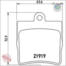 Kit Bremsbeläge Brembo Hinterachse für CHRYSLER CROSSFIRE Roadster MERCEDES E-K