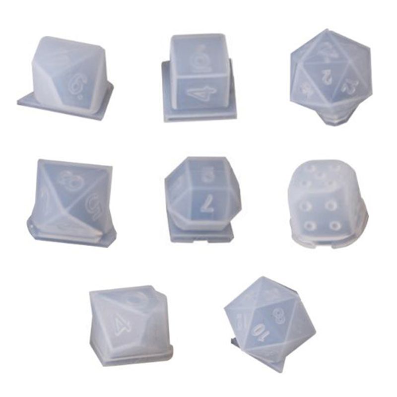 8-Shape Epoxy Resin Mold for Digital Game Charms & Crafts