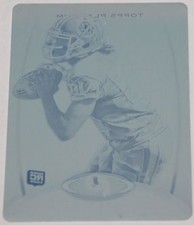 2012 TOPPS PLATINUM FOOTBALL ROBERT GRIFFIN III CYAN PRINTING PLATE 1/1 REDSKINS