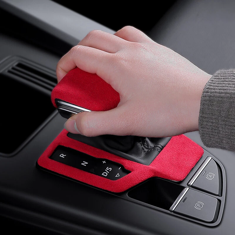 Cubierta de palanca de cambios de gamuza para Audi A4 A5 S5 SQ5 RS4 RS5 Q7 2016-2024 Foto 2 de 4