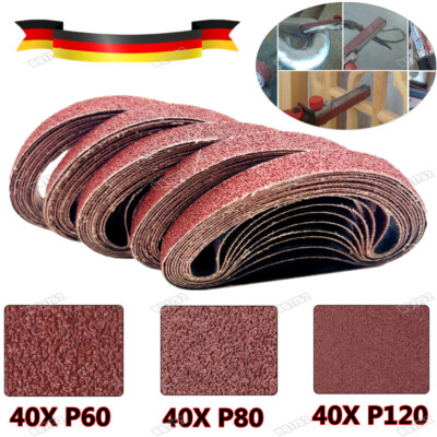 120er Set Schleifbänder 10x330mm für Black and Decker Aluminiumoxid Profi