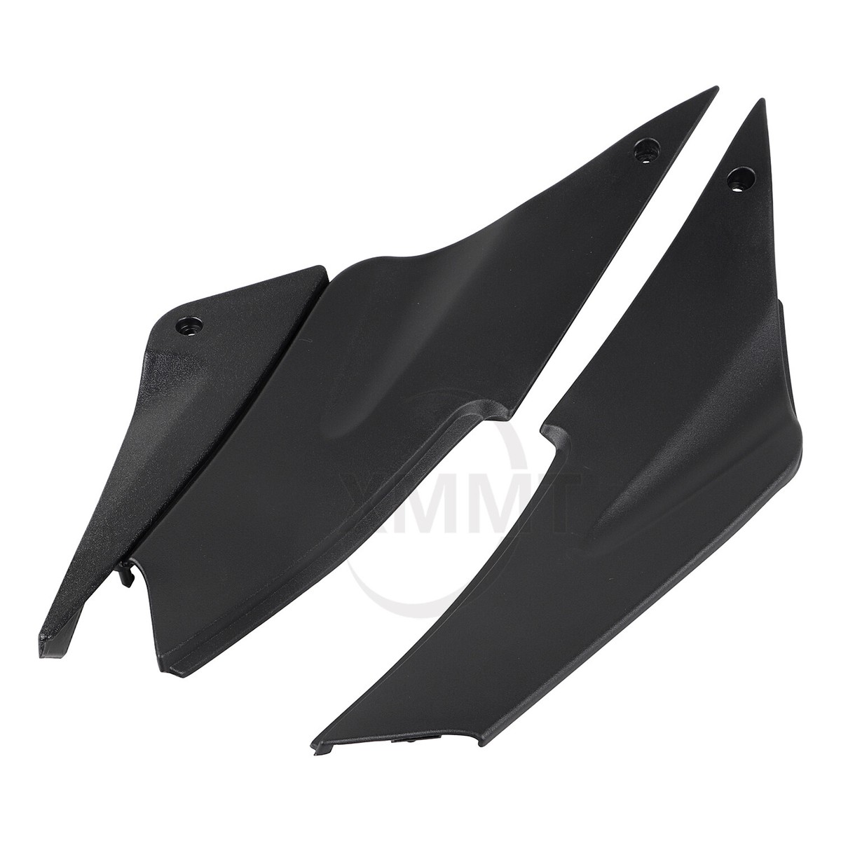 Black Moto Tank Side Fairing Cover Panel ABS Plastic For Kawasaki