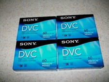 4 Sony DVC Mini-DV 60 Premium DVM60PRR Cassette Tapes Digital Video New Sealed