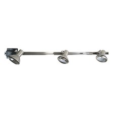 Brushed Nickel 3 Light Euro Heads Track Kit