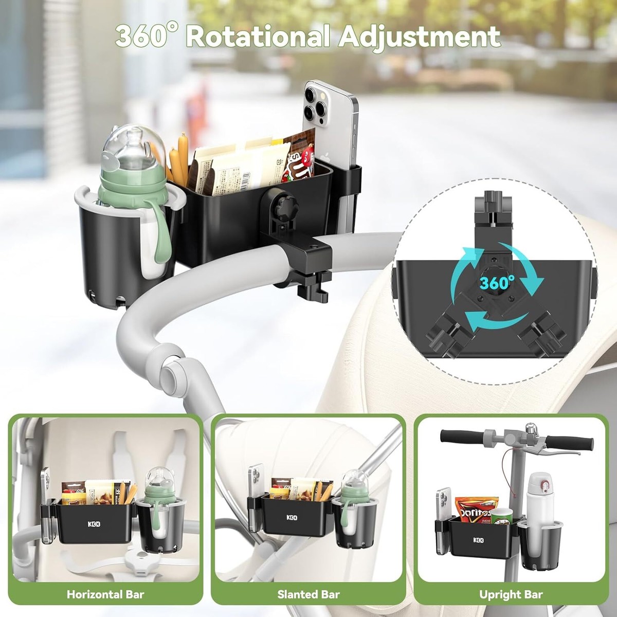 Kdd Pushchair Drinks Holder Stroller Organizer KDD Universal