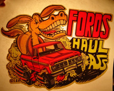 FORD TRUCKS HAUL ASS VINTAGE 1970's IRON ON TRANSFER -NICE, B-24