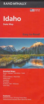 State Road Map of Idaho, Easy To Read!, by Rand McNally