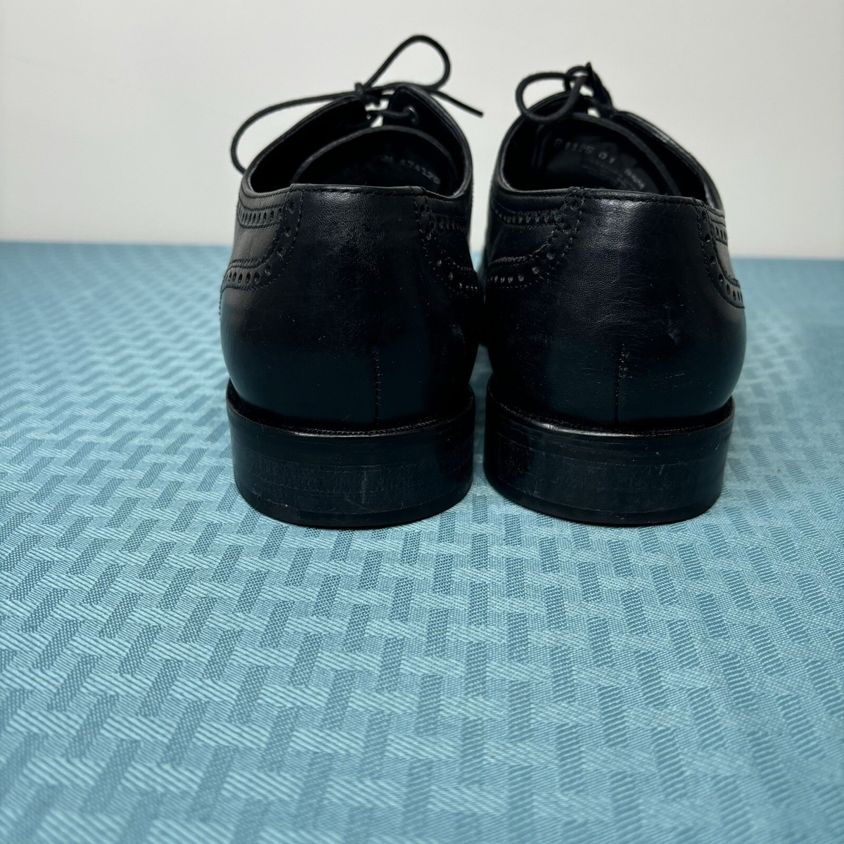 NUNN BUSH  OXFORD BLACK LEATHER WING TIP BROGUE DRESS FLEX LACE UP SHOES SZ 9.5M NUNN BUSH Men main image 4