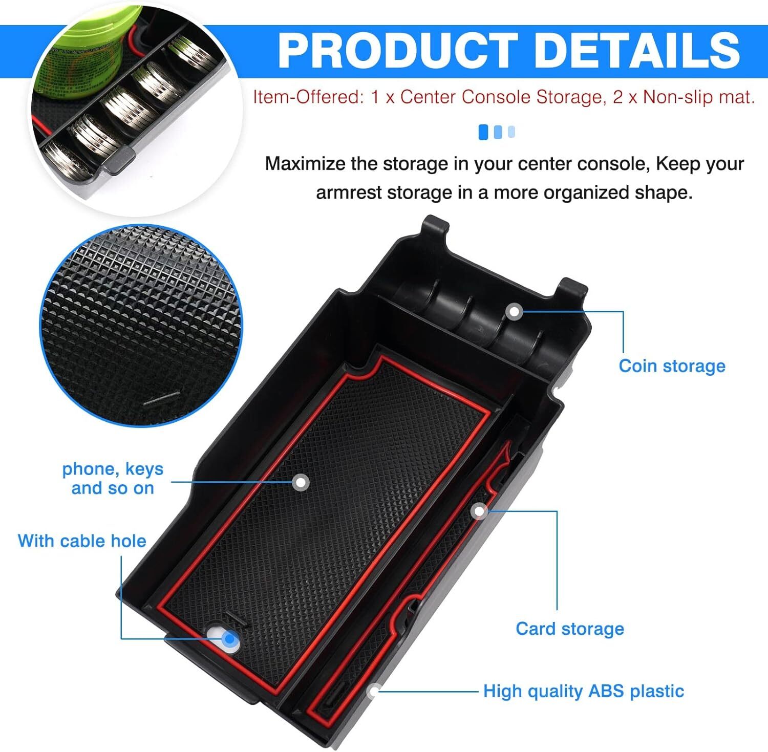 Center Console Organizer Tray Suitable for 20212023 Buick Envision