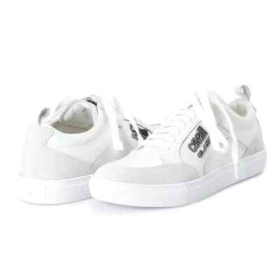 Sneakers Shoes Cavalli Class Men's White Leather Fashion Size 8, 10