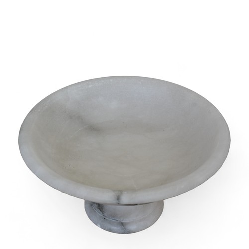 Centrotavola Decorativo in Alabastro Piatto Vassoio Marble Design Home Ø 25cm - Photo 5 sur 5