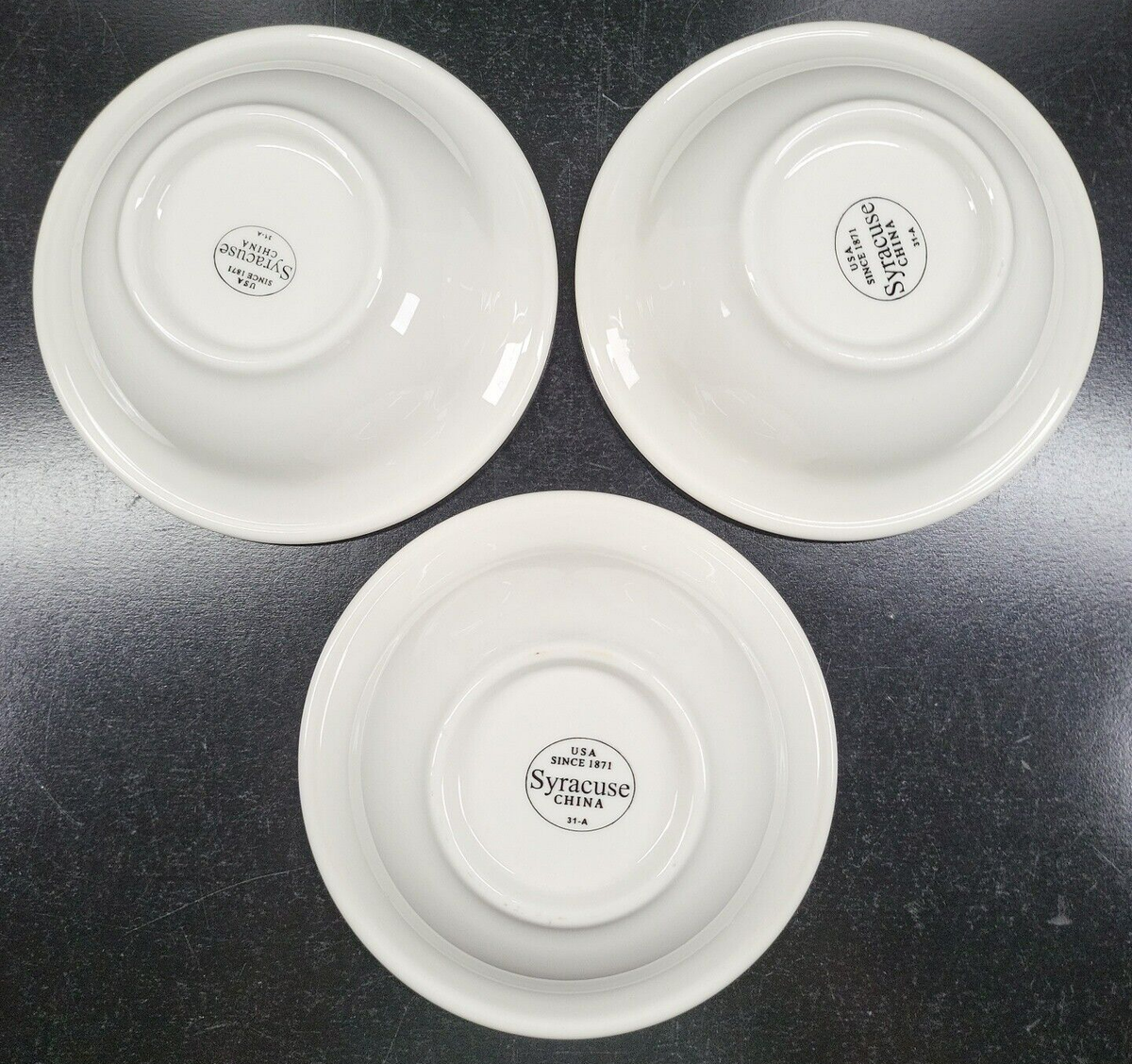 3 Syracuse China White Cereal Bowls Set Vintage Restaurant 3 Syracuse China White Cereal Bowls Set Vintage Restaurant