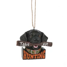 Black Lab "Take Me Hunting" Ornament 