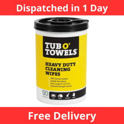 Tub O Towels Heavy-Duty Cleaning Wipes Citrus Scent (90-Count) New Fresh Strong