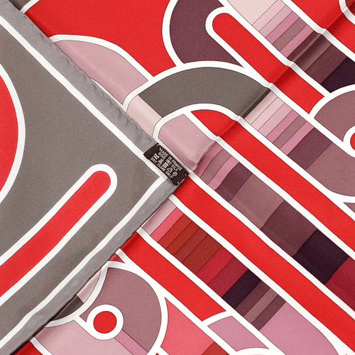 Hermes Scarf MELODIE CHROMATIQUE 90cm Silk Foulard Carre VIRGINIE JAMIN - Picture 5 of 8