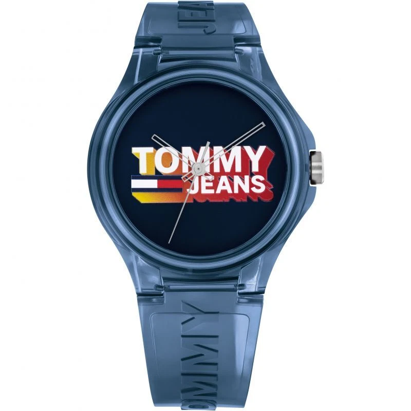 Tommy Jeans Unisex Berlin Quartz with Navy Blue Silicone Strap Watch 1720028  | eBay