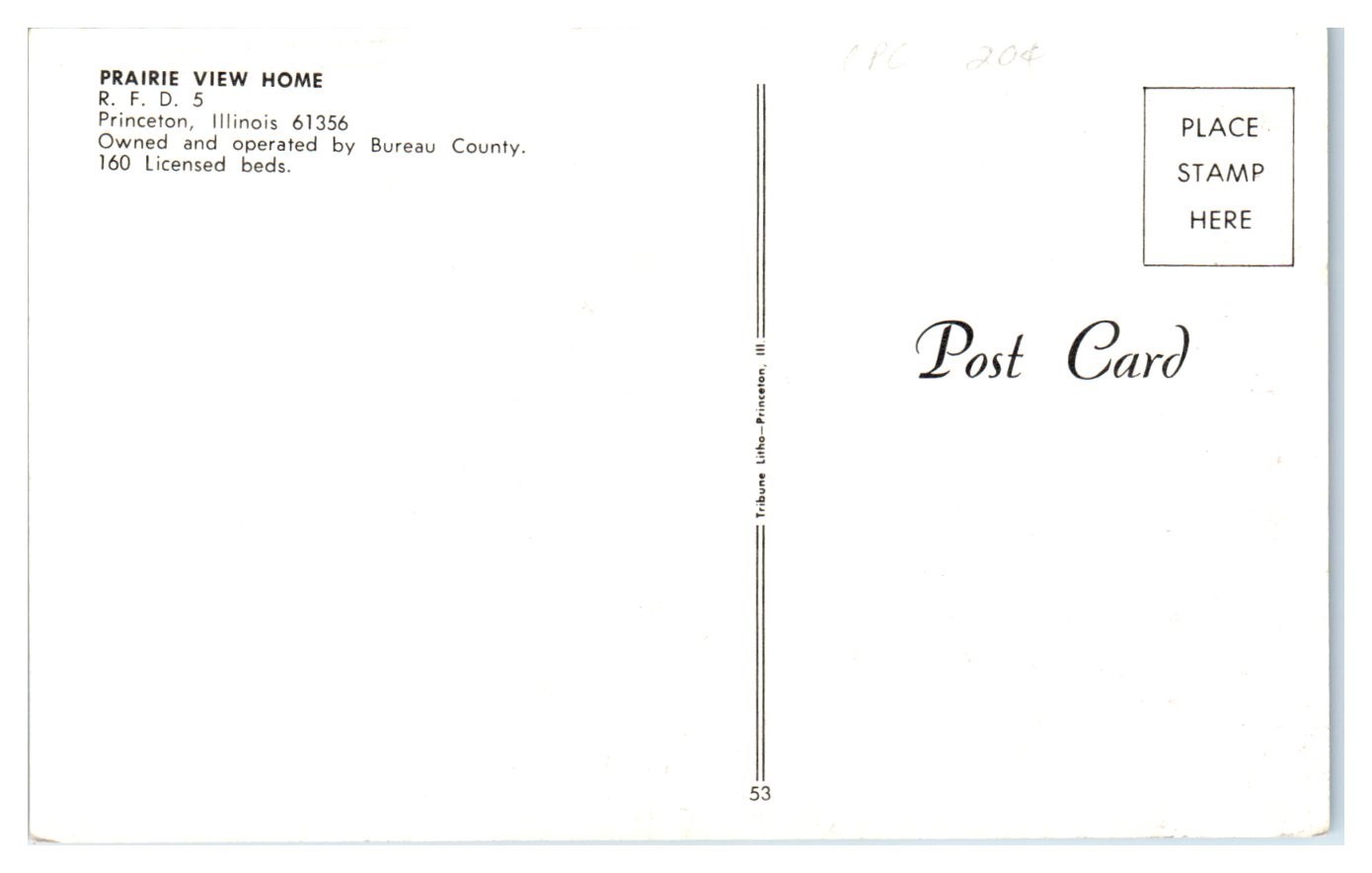 1950s/60s Prairie View Nursing Home, Princeton, IL Postcard eBay