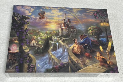 Disney Beauty In The Beast Thomas Kinkade 1000 Piece Puzzle New Sealed ...