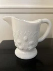 Vintage West Moreland White Milk Glass Creamer Berries Pattern