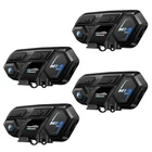 4X M1-S Pro Motorcycle Intercom Helmet Bluetooth Headset 2000M for 10 Riders