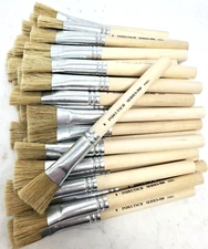 144pcs Disposable Glue 1" Brush Wood Handle Hobby Paint Touch-up Flux Acid Bulk