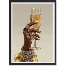 Black Woman Wall Art, Trendy Black Girl, Black Woman Painting, Black Poster