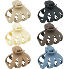 Big Claw Hair Clips for Thick Hair, 3.2" Matte Octopus Large Clips for Women ...