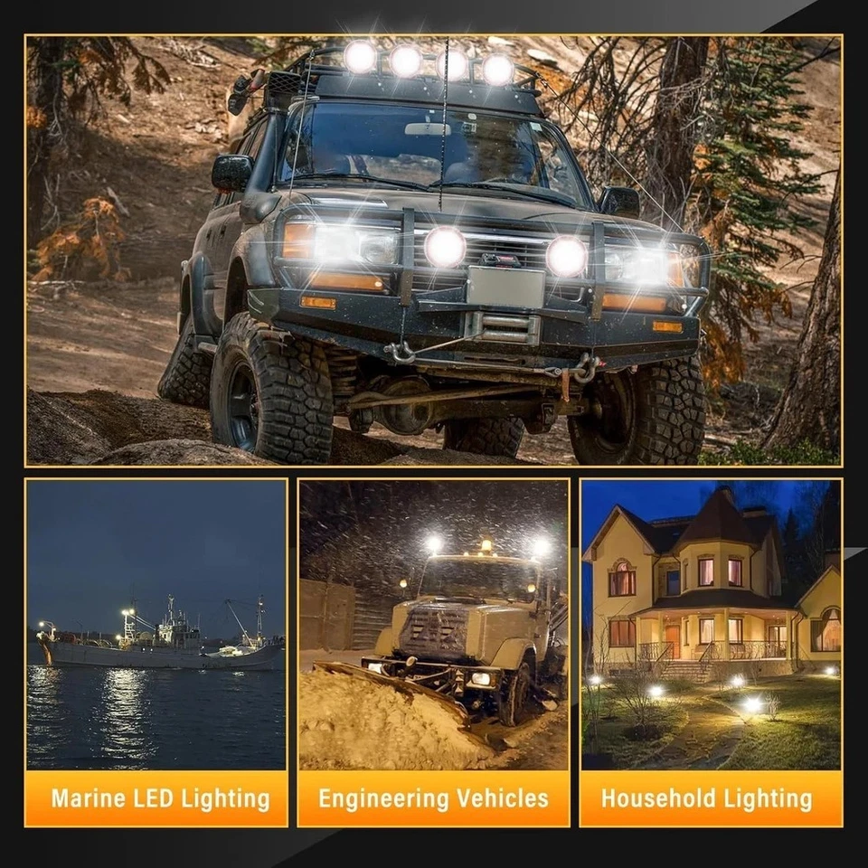 AUXTINGS 2 Piezas 9 Pulgadas 294W LED Vainas Barra de Luz Roja 9 en 294 Punto R Foto 4 de 4