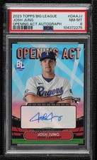 2023 Topps Big League Opening Act Blue Foil Josh Jung #OAA-JJ PSA 8 Auto 0e2x