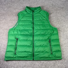 M&S Gilet Mens XL Green Emerald Down Full Zip Lightweight Puffer Bodywarmer Vest