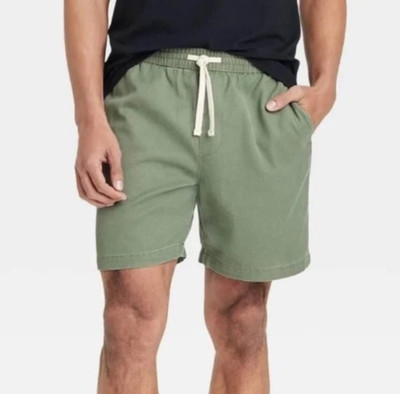 NEW Goodfellow & Co. Men's 7'' Elevated Pull On Drawstring Shorts Size Small