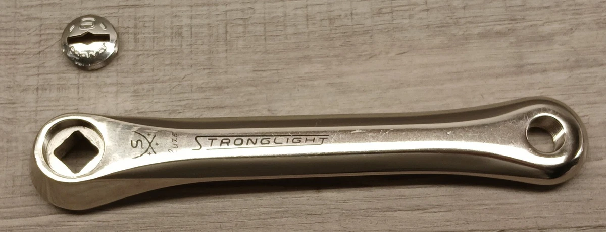 Manivelle Droite Vélo STRONGLIGHT Vintage - 170mm, 122 BCD, Aluminium, France