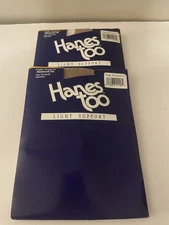 Vintage HANES TOO Pantyhose Ultra Sheer Control Top Sz EF Town Taupe 1997 2 Sets