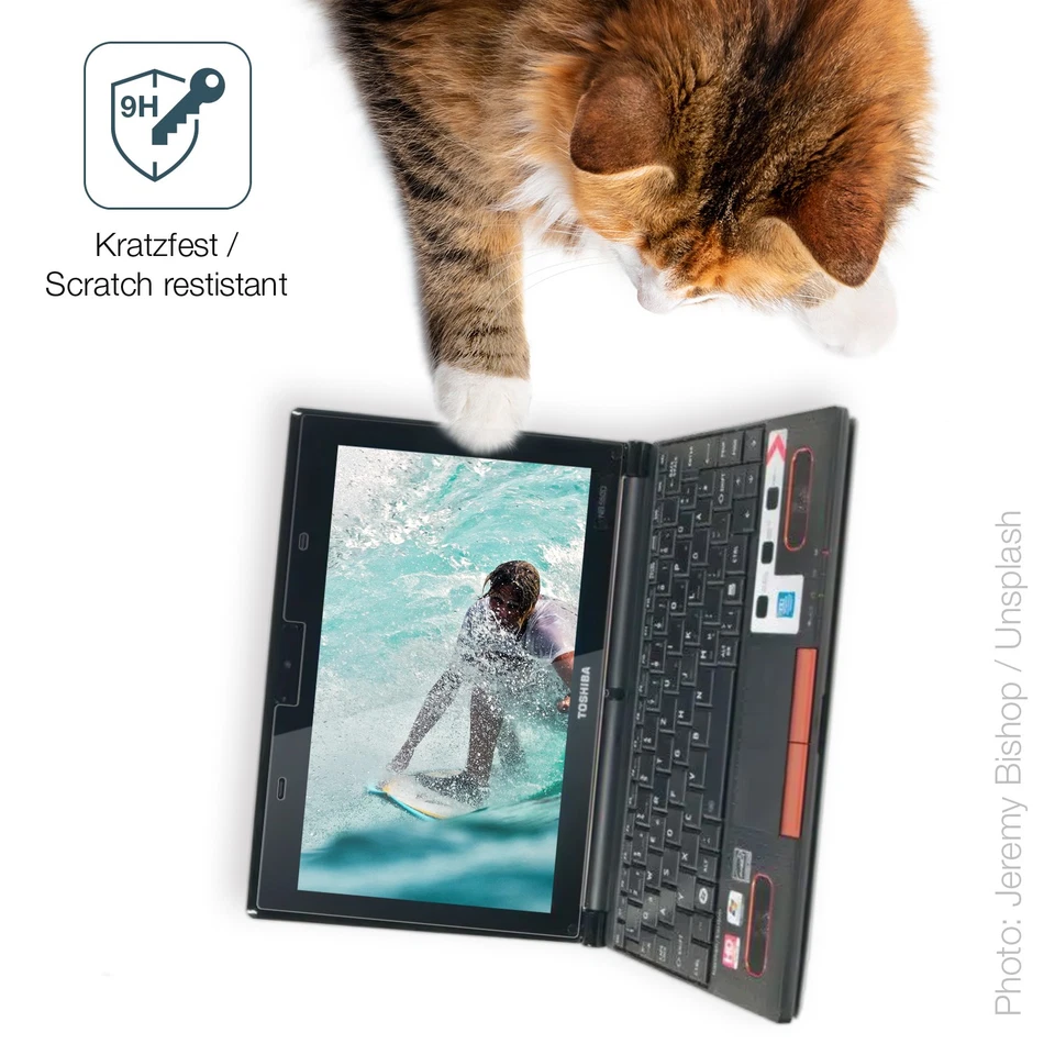 2x Screen Protector for Toshiba NB550D 10 Zoll Flexible Glass 9H dipos - Image 3 of 4