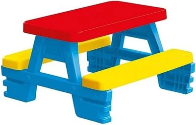 URBNLIVING Dolu Kids Indoor and Outdoor Plastic Play Picnic Table - Multicolor - Image 1 of 4