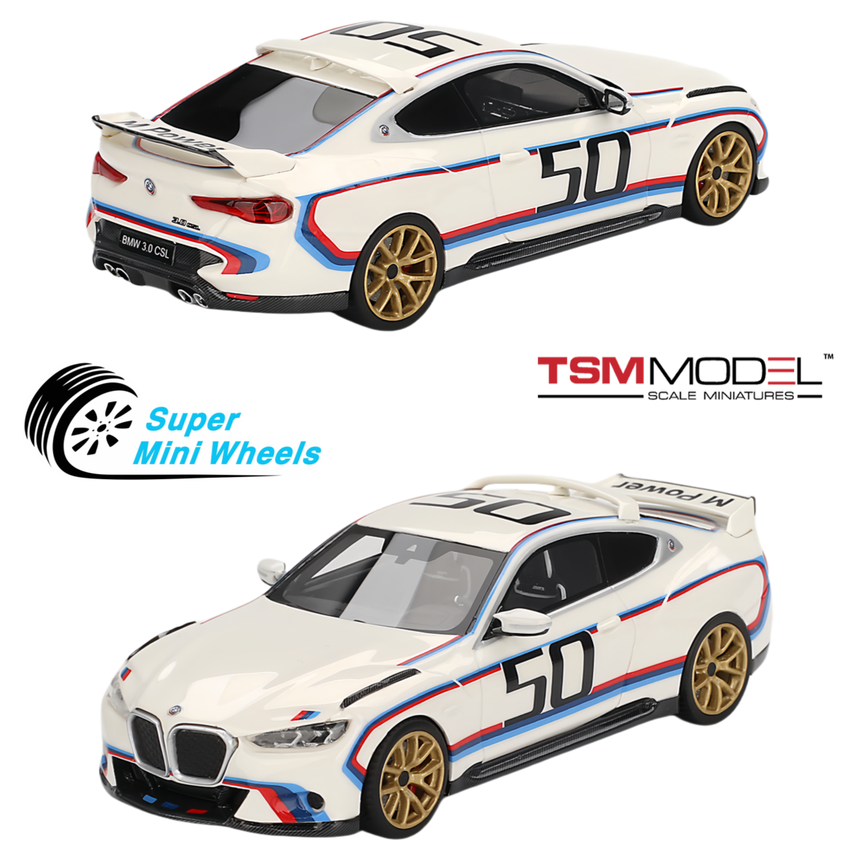 激レア品 BMW 3.0 CSI ミニカー ホワイト 1/18 激レア品 BMW 3.0 CSI