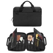 Chef Knife Bag with 20 Slots, Professional Chef Storage Case with Lockhole ...
